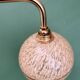 Vintage glass globe wall light in yellow and silver from Clichy.