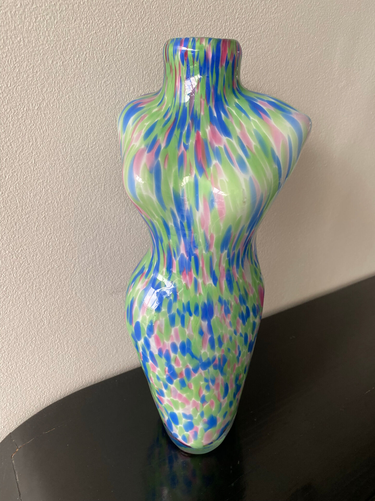 Large Murano Vase Woman Bust Vintage