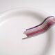 Round White Ceramic Catchall by Ambrogio Pozzi with Hand Painted Details, I