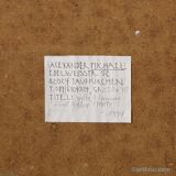 Vintage impressionist oil painting of a garden, Alexander Michael 1994.