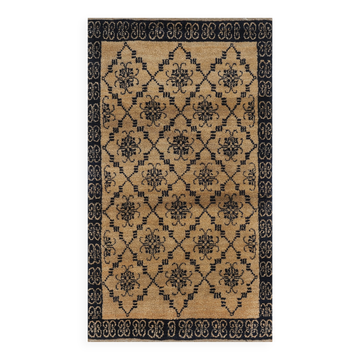 Tapis vintage turc de oushak tissé à la main 114x193 cm