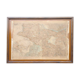 Old map Nantes and Vendée 162cm by 114cm