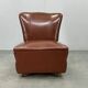 1950s Italian Mid Century Leatherette Lounge Chair