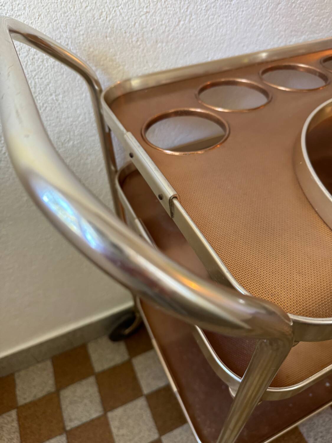 Kaymet copper and silver trolley from the 50s