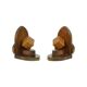 Vintage Wooden Dice Bookends Art Deco Style