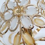 Gold metal pendant light and 90's glass pendants