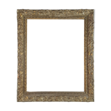 Old wood frame - gilded stucco - glass 61x51 cm leaf 50.5x40 cm SB 113