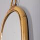 Vintage 1960s Wall Mirror with Bamboo Shelf, Italian Design