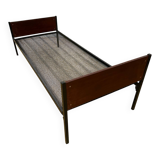 Daybed or Scandinavian single bed with teak veneer.