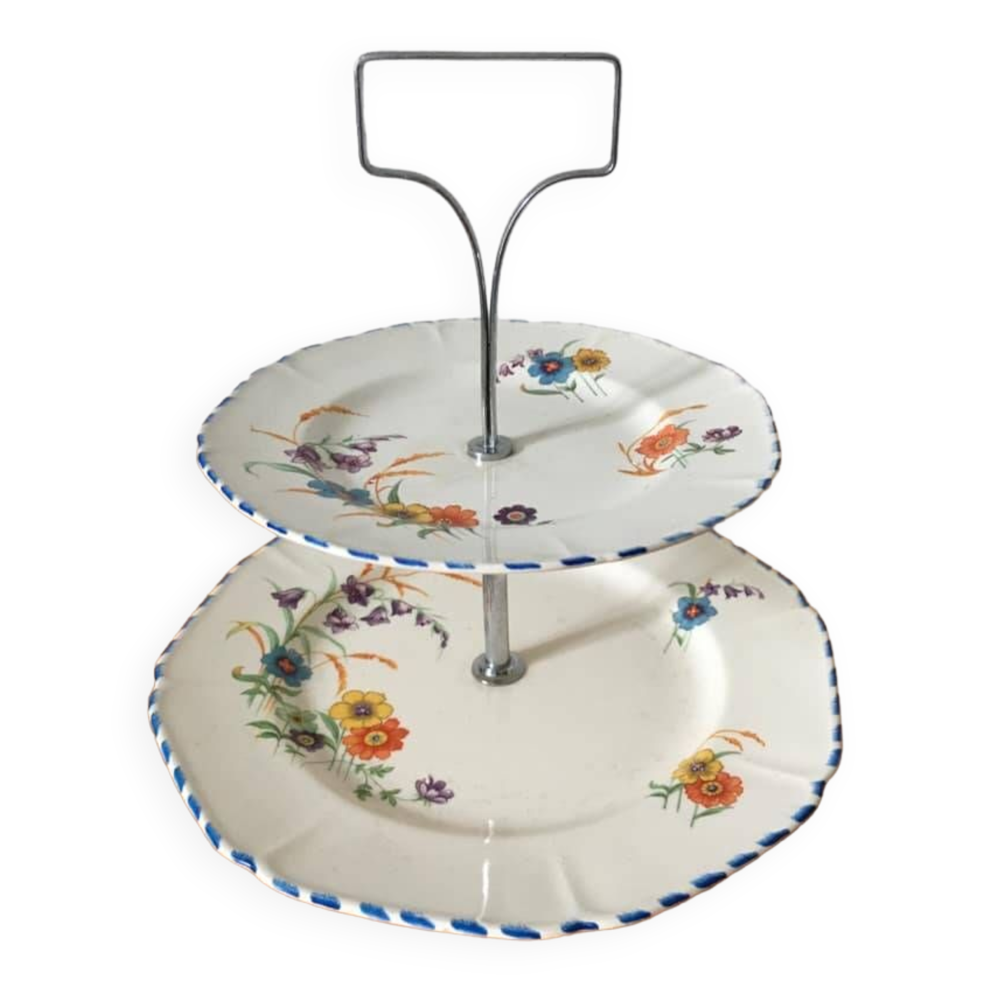 Porcelain server or display stand stamped Parrott & Company, Made in England, n° 478