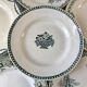 Set of 6 flat plates Terre de Fer late nineteenth