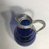 Former pitcher ewer molded glass blue