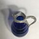 Pichet aiguière verre moulé bleu
