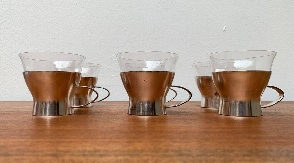 Mid-century German tea glasses by WMF, 1960s, set of 6.