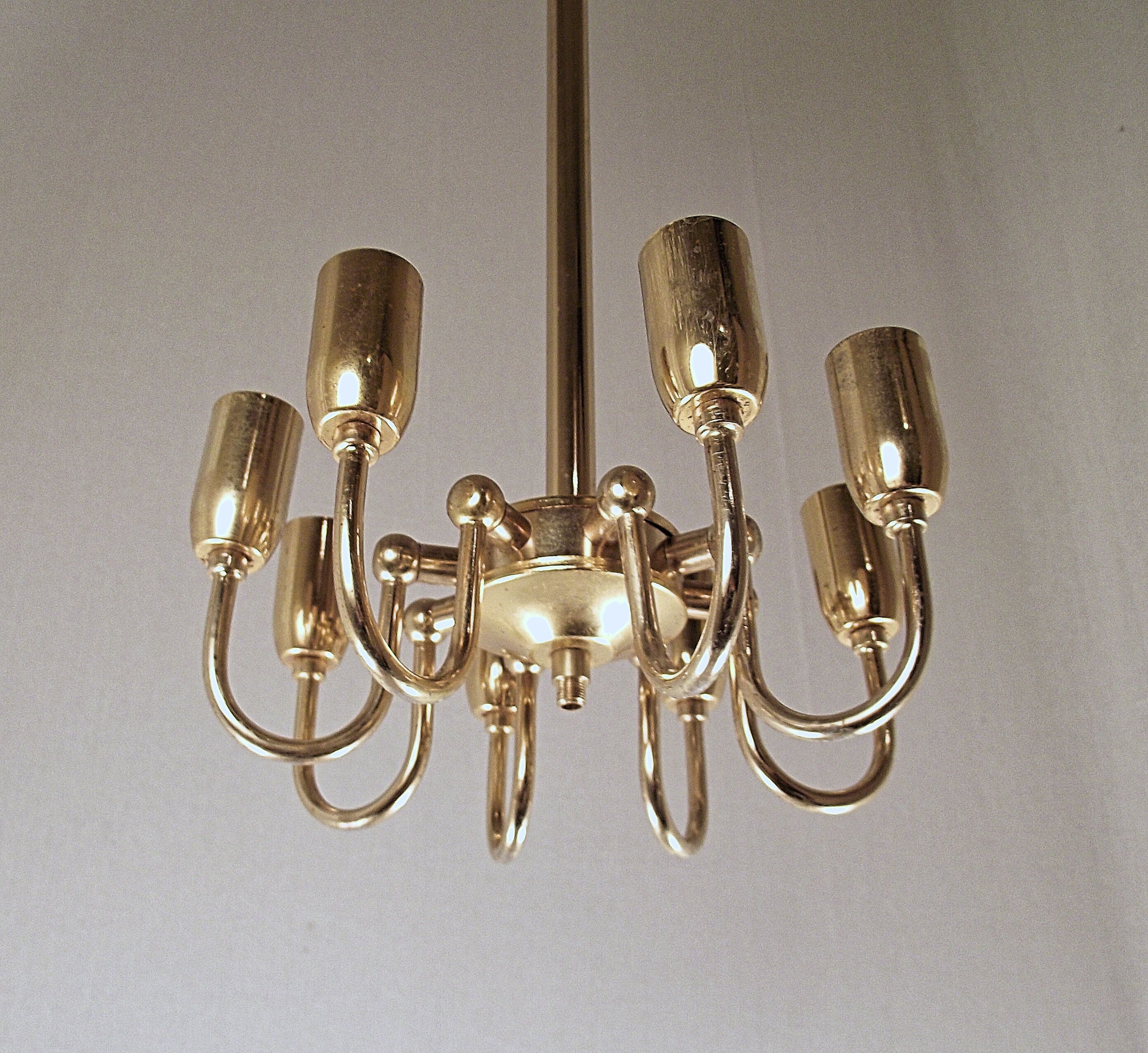 Chandelier with 8 fire french 50s - 60s