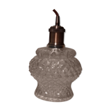 Pendant lamp, glass tulip luminaire, diamond tip, circa 1950's