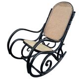 black cane rocking chair