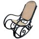 Rocking chair noir en cannage