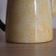 Vintage yellow and green ceramic coffee pot