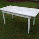 White wood loom table