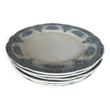 6 Spring iron earthenware plates