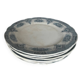 6 assiettes en terre de fer Printemps