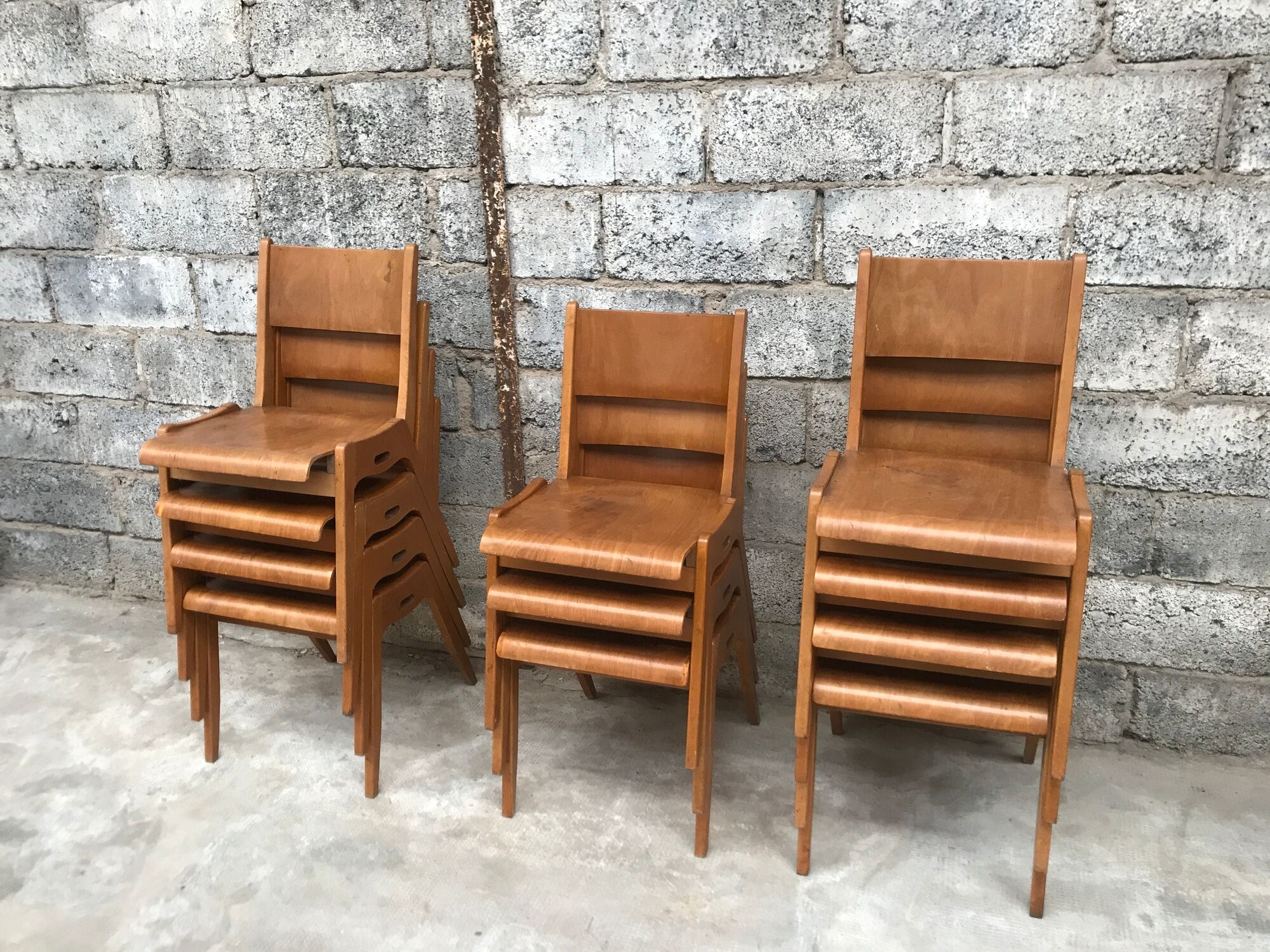 Series of 11 chairs 1950/1960