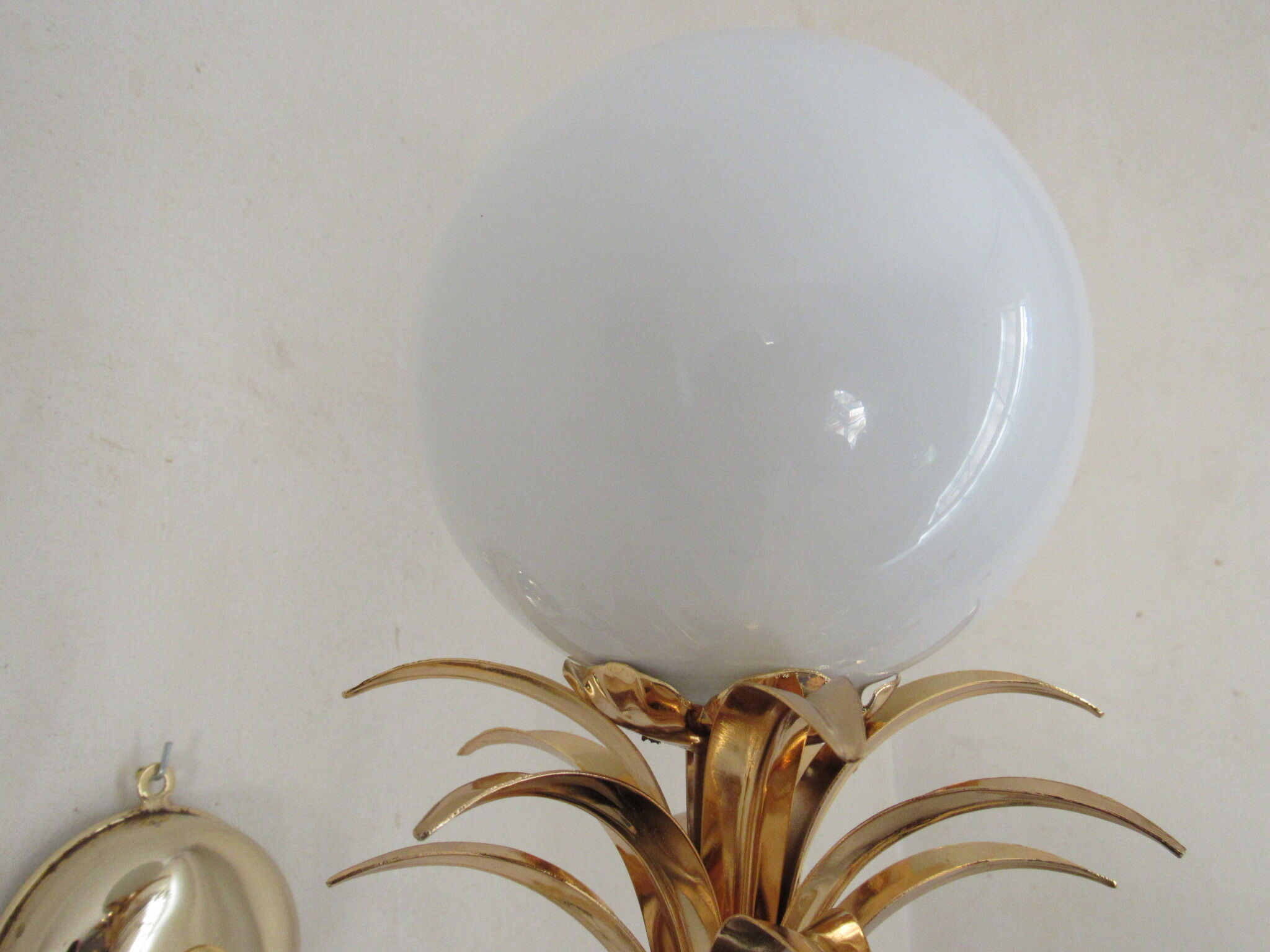 Luminaire wall lamp golden palm tree Sergio Terzani numbered