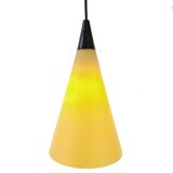 Vintage yellow glass pendant lamp