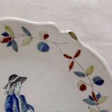 Malicorne plate old tableware character collection