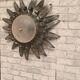 ceiling light, wall light, sun leaves, wrought iron, 1970, very good condition, 50x19