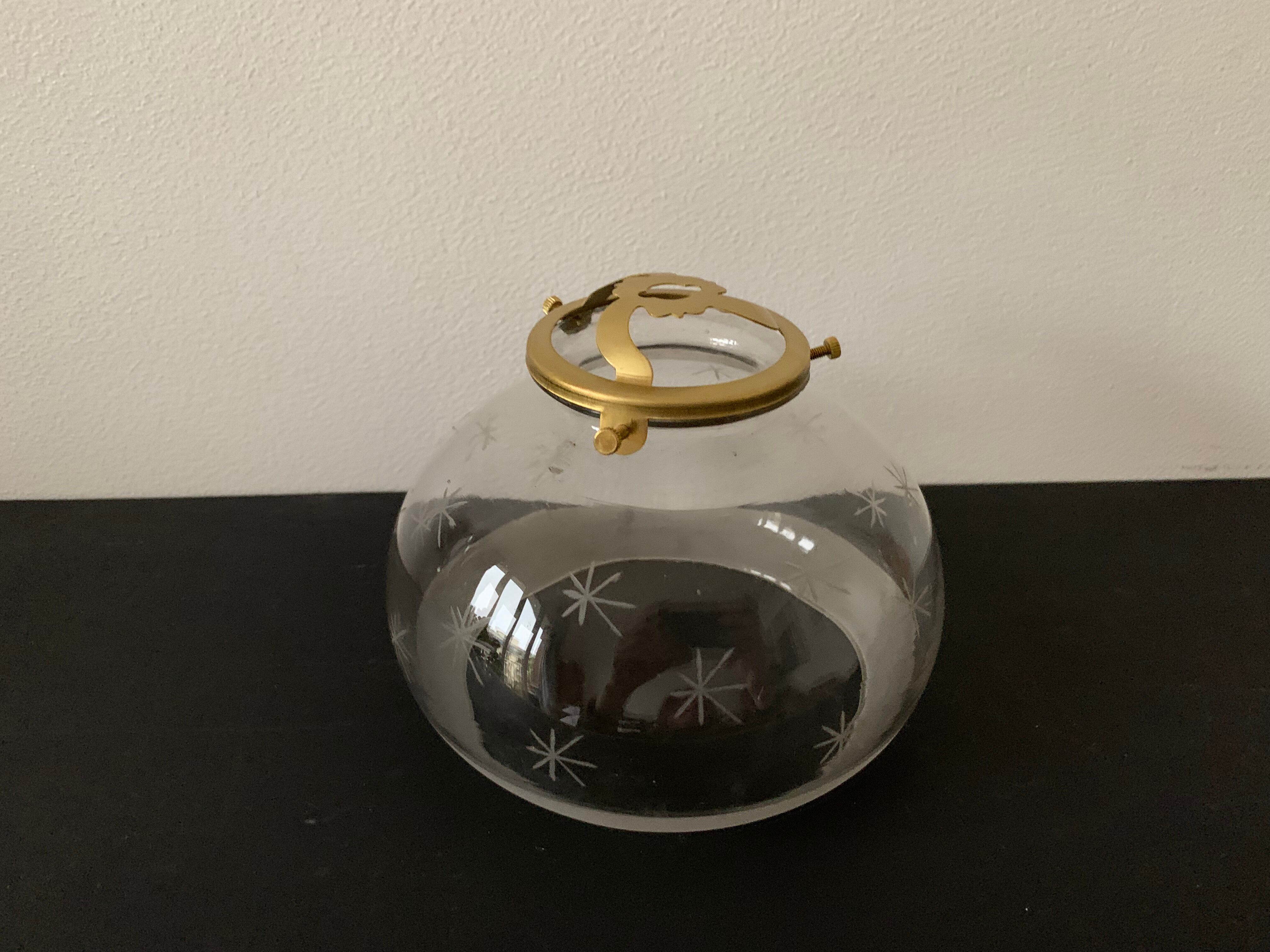 Antique glass lampshade