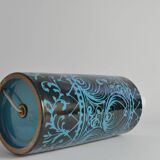 Black and Turquoise Ceramic Table Lamp by Avino Bagni, Italy, 1960s