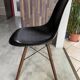 DSW chair, black fiber, black dowel, walnut, Eames, Herman Miller, vintage 1950