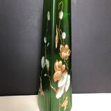 Large enamelled glass vase