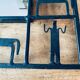 Rectangular wrought iron mirror, Frederick Weinberg