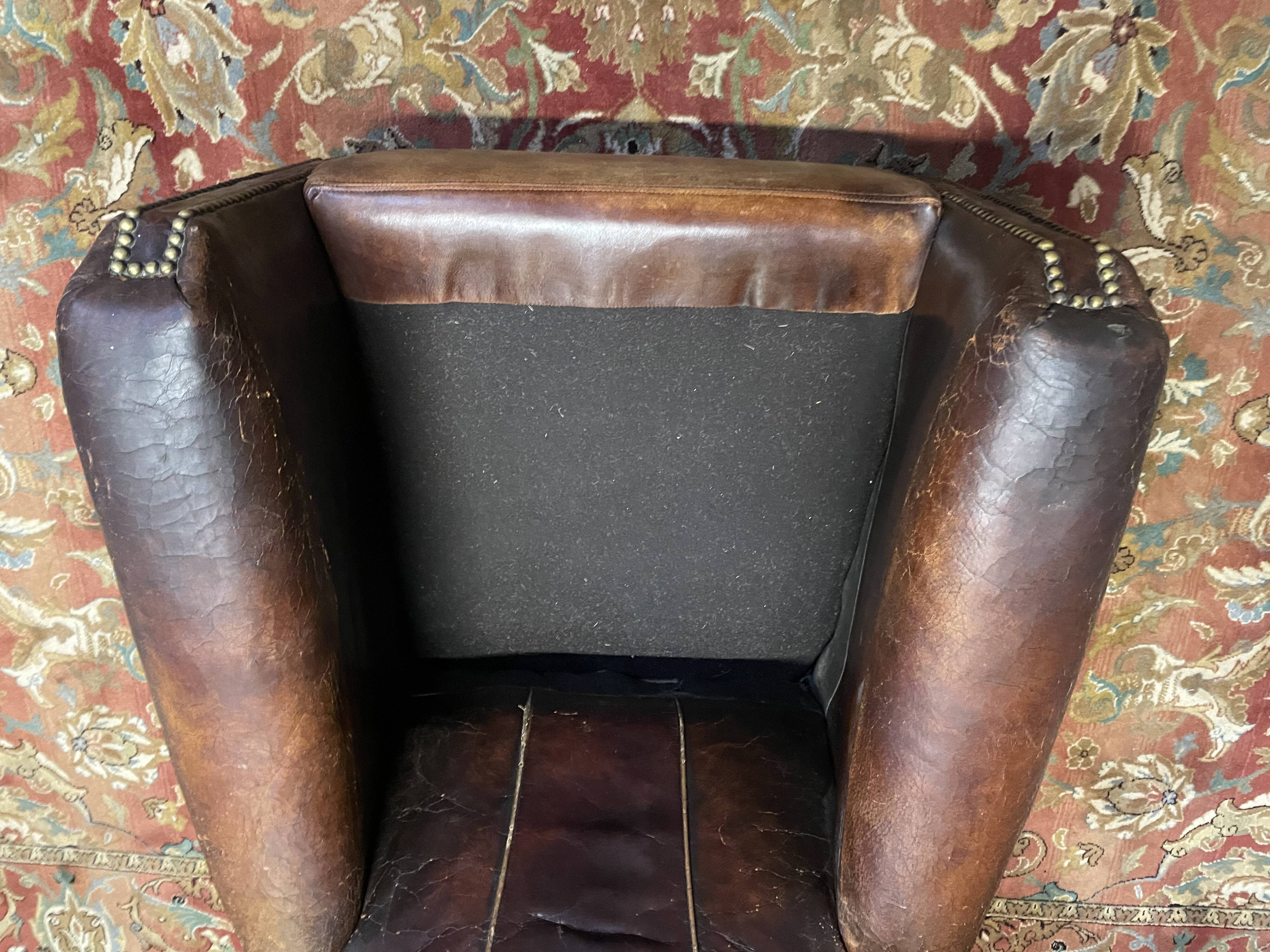 Art Deco period club armchair