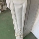 Cheminée de style Louis XV en marbre blanc de Carrare XIX siècle