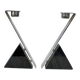 Pair of marble and steel candlesticks 1980