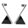 Pair of marble and steel candlesticks 1980