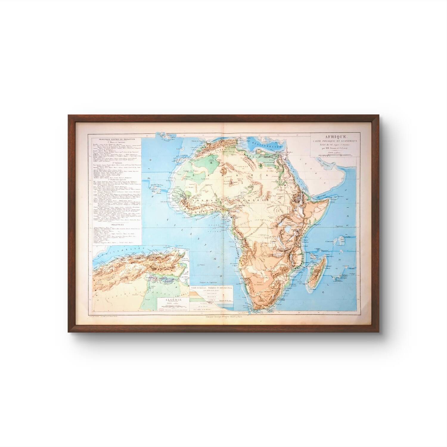 Printed in 1879, map of Africa.