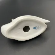 Porcelain Swan Hollóháza – Hungary – Vintage figurine with a golden beak