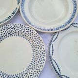 Flat plates Terre de fer mix and match blue