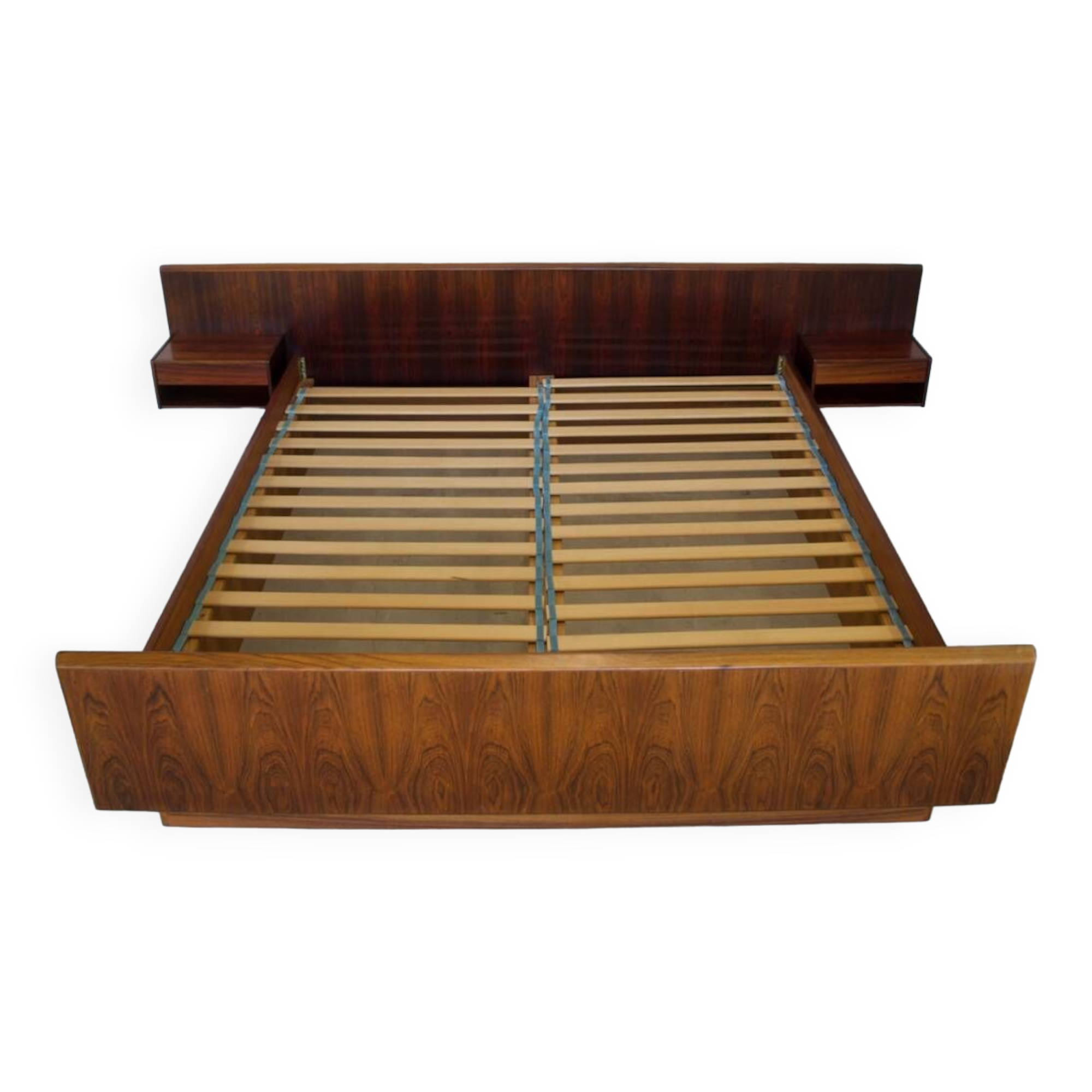 Danish Rosewood Bed By Sannemans, 1970s.