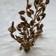 Vintage art deco gold iron flower and leaf wall light