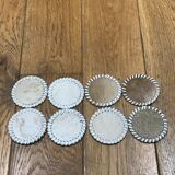 Set of 8 skin coasters