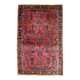 Handmade antique Persian Sarouk rug 112cm x 164cm 1920s - 1B748