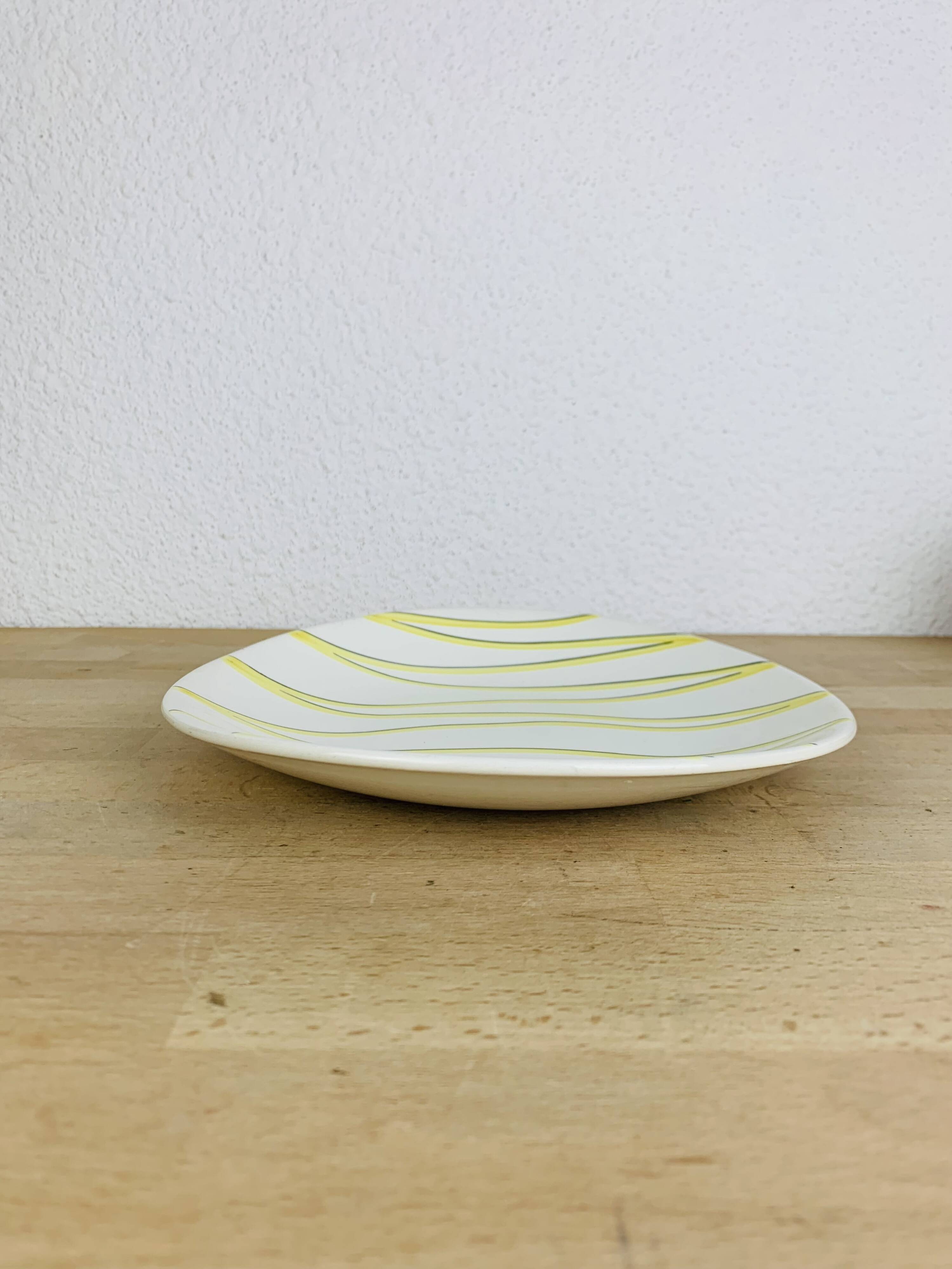 12 ceramic plates, Aurore model by Salins, vintage