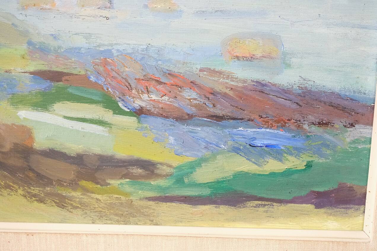 Anders A. Jonsson, Swedish Modern Landscape , 1950s, Oil on Panel, Framed