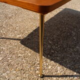 Table basse SIF 1960 bois et laiton